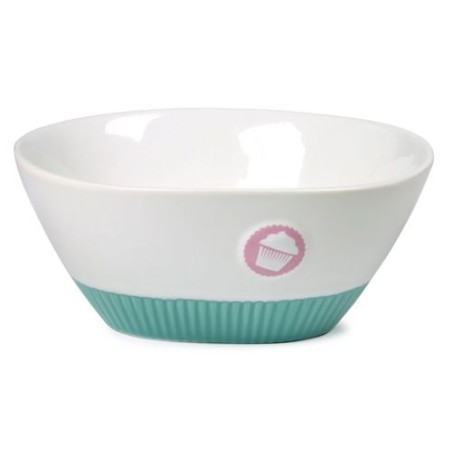 Bol de cerámica grande Logo y base Turquesa Cupcake Lily´s Cupcakes