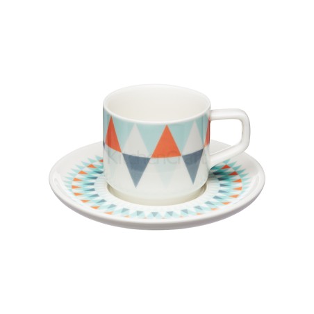 Taza + plato para expreso Geométrico 1 Kitchen Craft