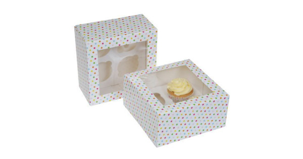 Pack 2 cajas para 4 cupcakes Confetti HoM