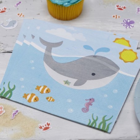 Servilleta de papel Bajo del mar