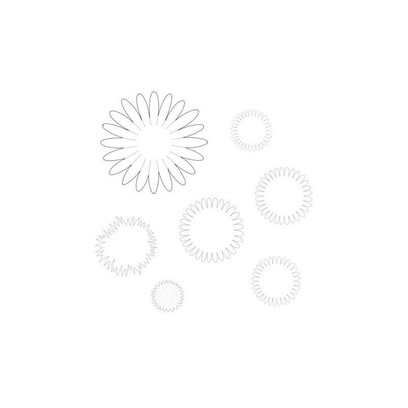 Sello Marcador Patchwork Pack 7 Flor Gerbera