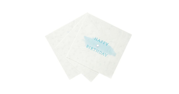 Servilleta de papel Feliz Cumpleaños Azul