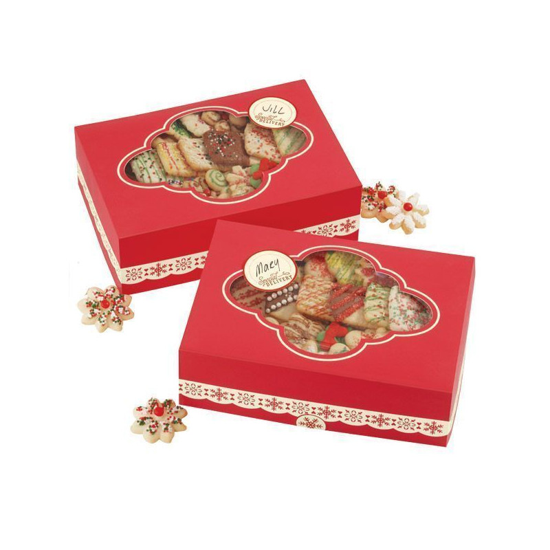 Cajas, pack 2 cajas largas presentación cupcakes, dulces Red Box Wilton