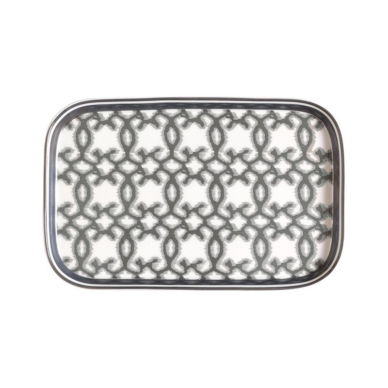Bandeja rectangular de cerámica Gris Karma Green Gate