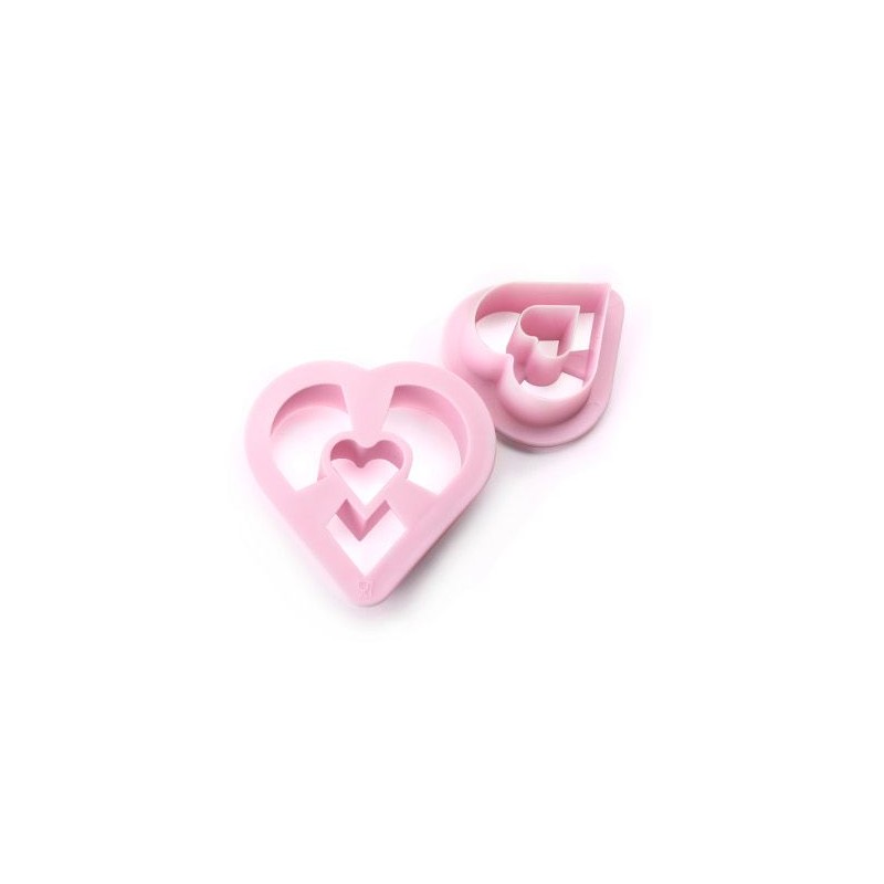 Pack 2 cortantes donuts corazón Ibili