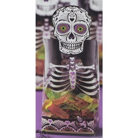 Pack de 15 bolsas para dulces Calavera mexicana Halloween Wilton [CLONE] [CLONE]