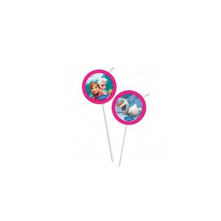 Pack de 6 pajitas Frozen