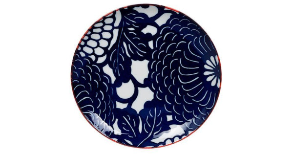 Plato de cerámica Olas Blanco y Azul Nippon Blue [CLONE] [CLONE] [CLONE]