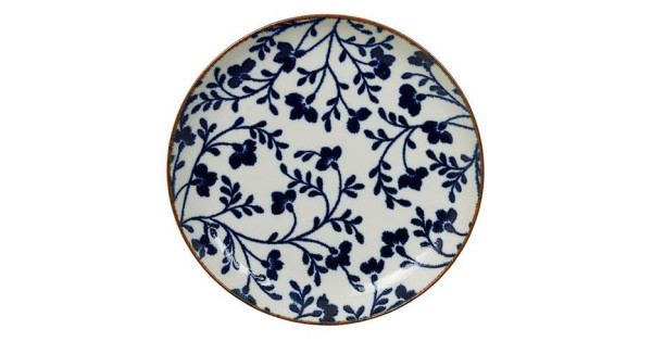 Bol de cerámica fondo blanco flores azul Fleur de Ligne [CLONE]
