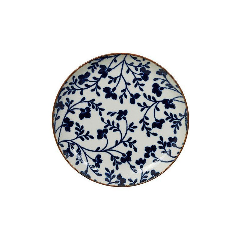 Bol de cerámica fondo blanco flores azul Fleur de Ligne [CLONE]