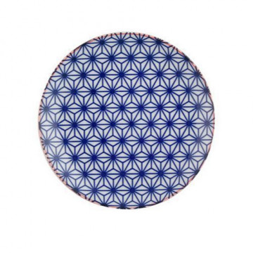 Plato de cerámica Olas Blanco y Azul Nippon Blue [CLONE] [CLONE] [CLONE] [CLONE]