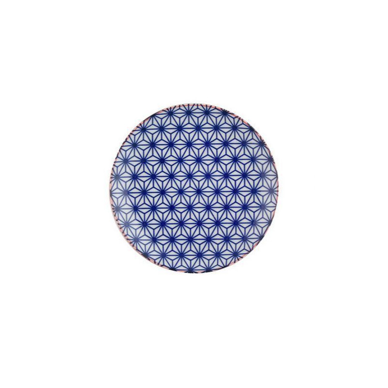 Plato de cerámica Olas Blanco y Azul Nippon Blue [CLONE] [CLONE] [CLONE] [CLONE]
