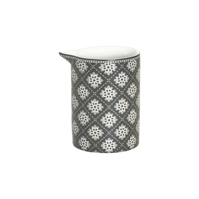 Lechera de cerámica 330 ml sin asa Oona Dark Grey Green Gate