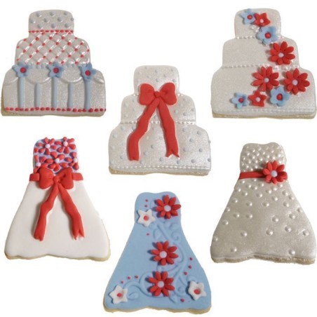 CK Cookie Cutter Texture Set tarta mini de boda de tres pisos