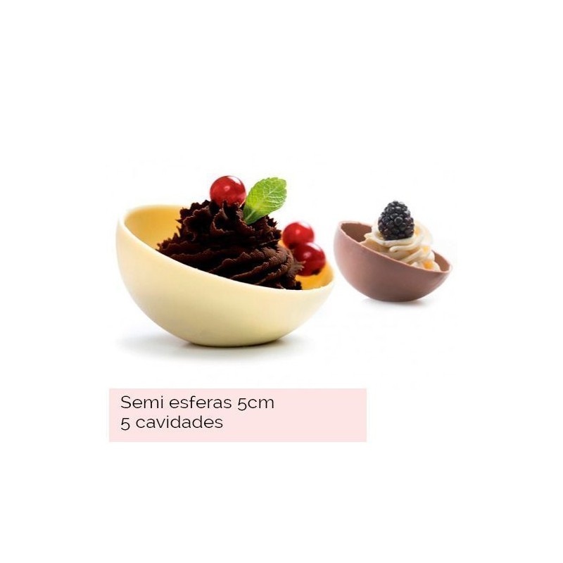Molde de policarbonato semi esfera 7.5 cm Decora [CLONE]