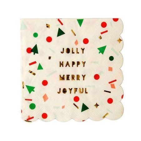 Servilleta de papel Confetti Papa Noel Meri Meri [CLONE]