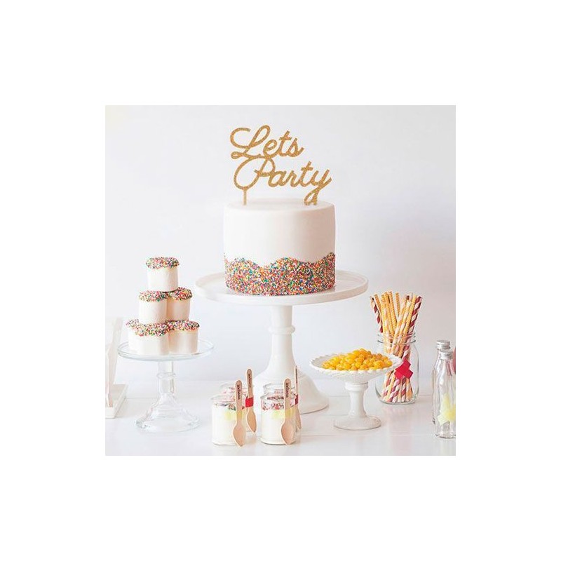 Topper para tarta Lets Party