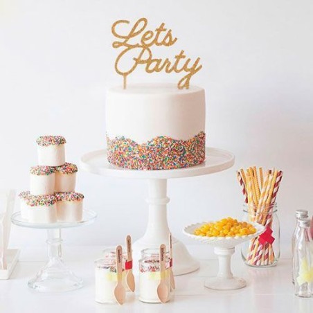 Topper para tarta Lets Party