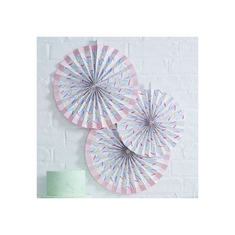 Pack de 3 abanicos de papel lunares oro Pick and Mix [CLONE]