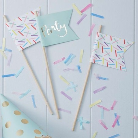 Pack de 10 Banderas de fiesta decorativas Pick and Mix