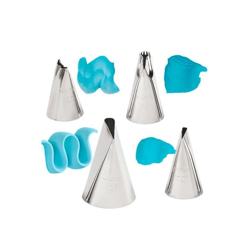 Pack de 4 boquillas para hacer pétalos o volantes Wilton