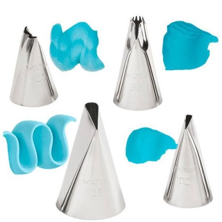 Pack de 4 boquillas para hacer pétalos o volantes Wilton
