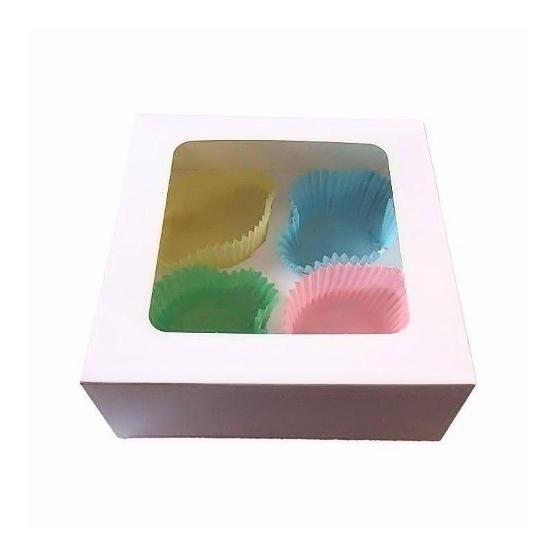Caja para 6 cupcakes blanca con ventana [CLONE]