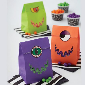 Pack 6 Bolsas de papel monstruos Halloween Wilton