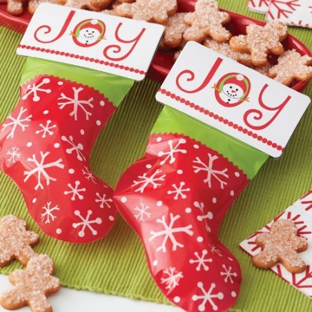 Pack de 6 bolsas + etiquetas Calcetín Navidad Wilton