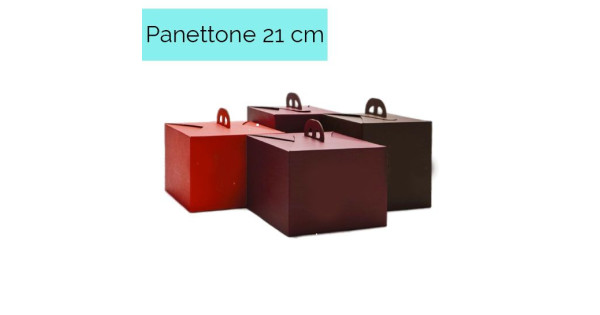Caja para Panettone Roja Regalo 21 cm