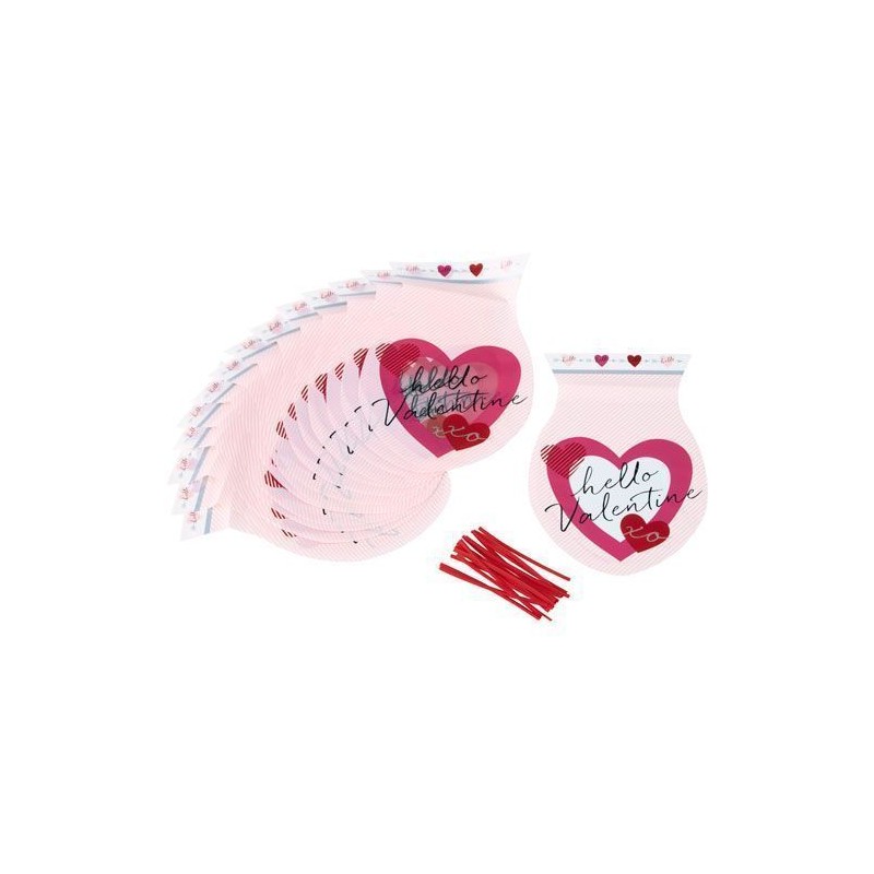 Pack de 15 bolsas Hello Valentín Wilton
