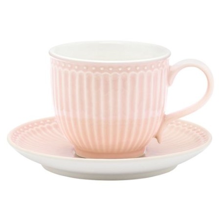 Taza + plato Alice pale pink Green Gate