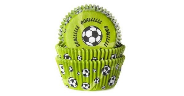 Cápsulas de cupcakes Verde motivos futbolísticos (50) House of Marie