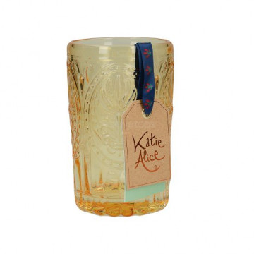 Vaso de cristal labrado Amarillo Festival Folk Katie Alice