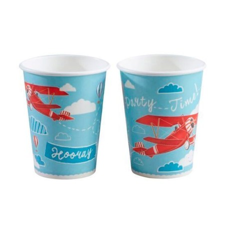 Vasos de fiesta Rayas Azul Pastel [CLONE]