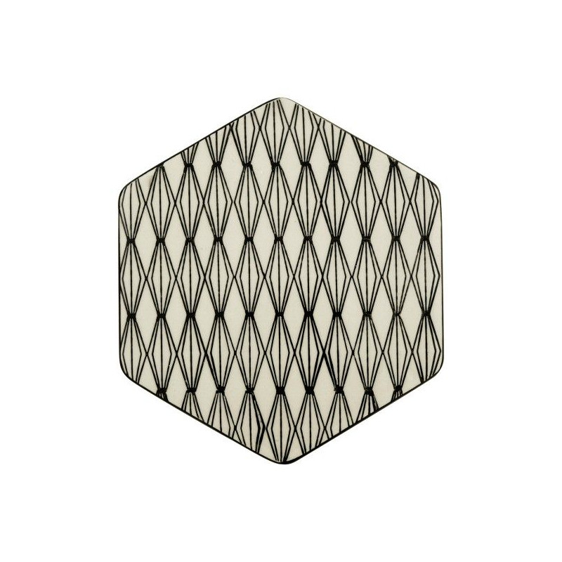 Bandeja hexagonal de cerámica Rombos Green Gate