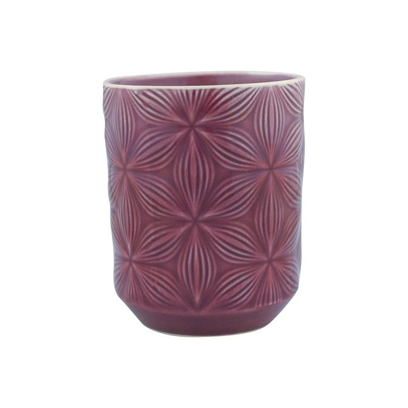 Vaso de cerámica labrado Kallia Plum Green Gate