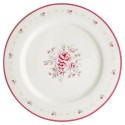 Plato de cerámica de 25 cm Flora White Green Gate