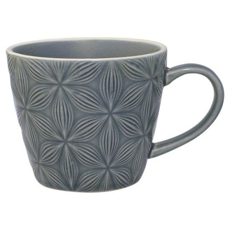 Taza con asa labrada Kallia Grey Green Gate