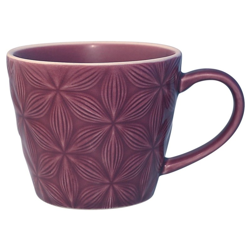 Taza con asa labrada Kallia Plum Green Gate