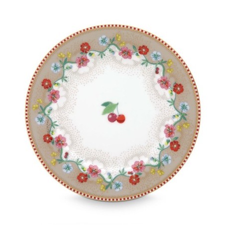 Plato de cerámica de 17 cm Cherry Kakhi Pip Stdio