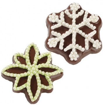 Molde galletas Non-Sticks Copos de nieve varios Navidad Wilton