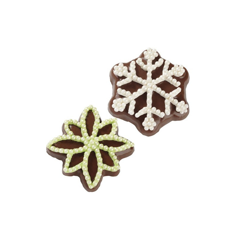 Molde galletas Non-Sticks Copos de nieve varios Navidad Wilton