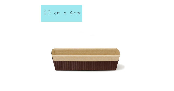Molde de papel rectangular Plum Cake 20 cm Decora Italia