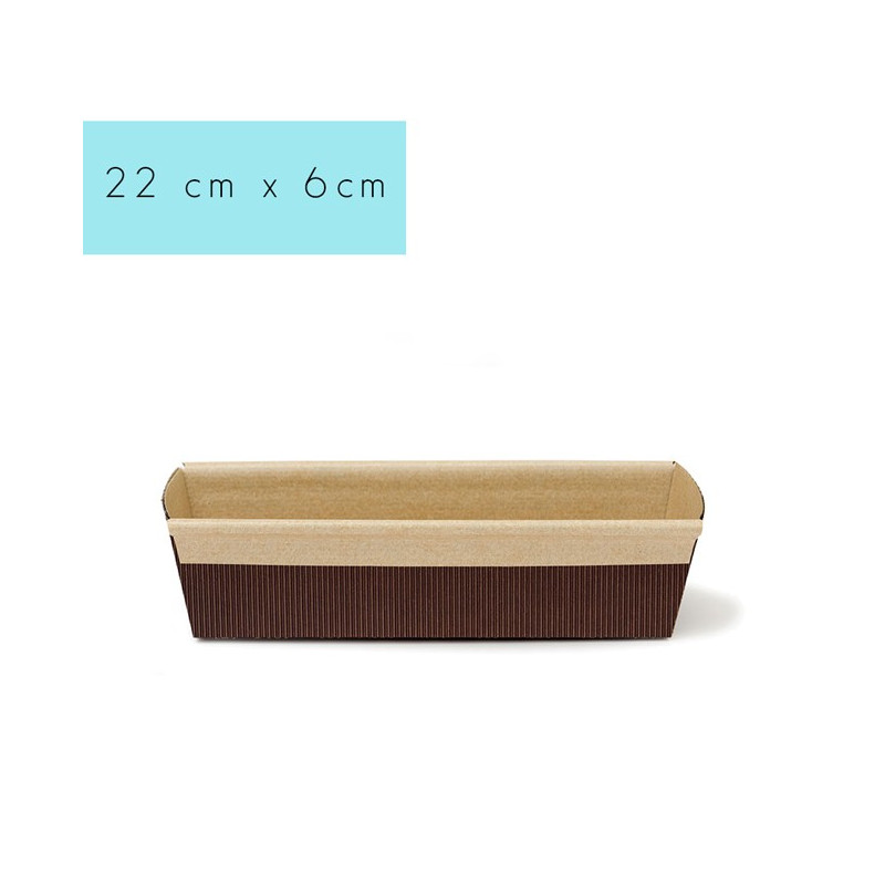 Molde de papel rectangular Plum Cake 22 cm Decora Italia