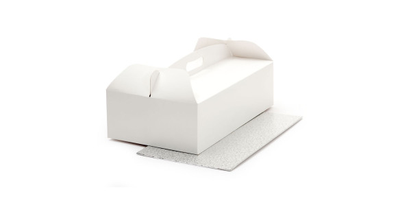 Caja de tarta rectangular + bandeja 36 x 21 cm Decora Italia
