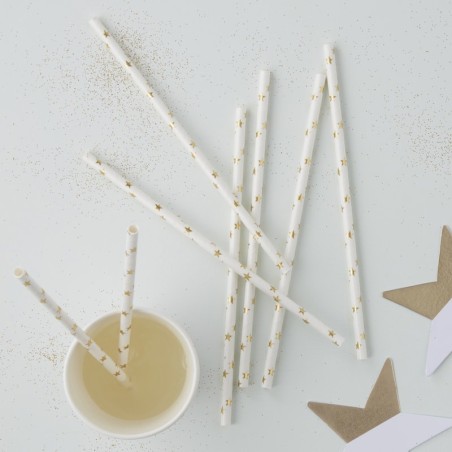 Pajitas Estrellas Oro