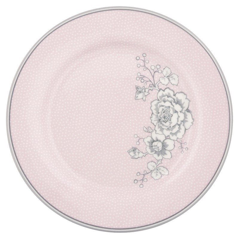 Plato de cerámica de 20 cm Ella Pale Pink Green Gate