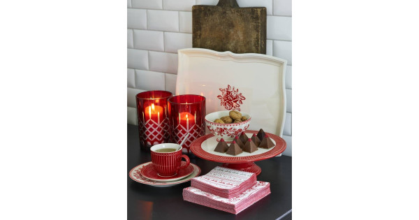 Cake Stand Alice Red Green Gate