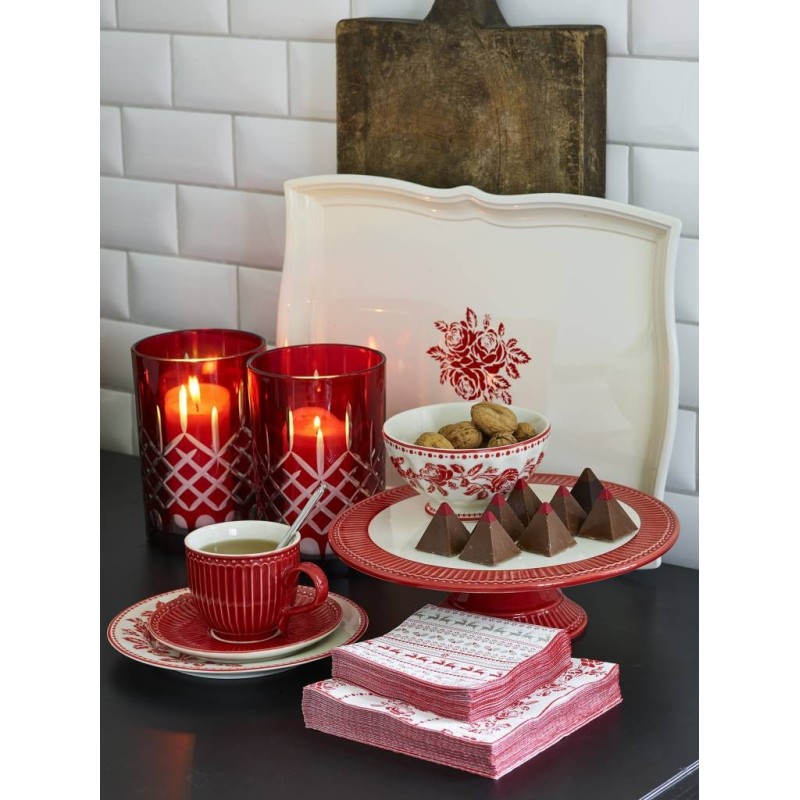 Cake Stand Alice Red Green Gate